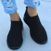 Casual Shoes 2024 Fashion Sneakers For Women Vulcanize Comfortable Slip On Sock Ladies Flat
