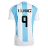 24 25 Argentina a 3 stelle maglie da calcio a casa Fan commorativi 2026 qualificatori Messis dybala di Maria Martinez de Paul Maradona Camisetas Kit Kit Men America Cup