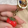 Cute Red Strawberry Keychain brand keychains Handmade diamond inlay Designer car Key Rings for charm Jewelry Men Women Lovers Luggage pendant with Original box