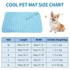 Chien de refroidissement du tapis d'été PAD PAUT POUR CHAGES SAFA LAVABLE MAT BESOINT LITSE FORLARGE CAMA REFRIGERANTE PARA PERRO 240418