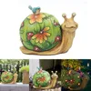 Garden Decorations Pathway Lawn Gift Harts Staty Light Sculpture Animal Snail Figurin Ornament Solenergi