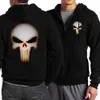 Heren Hoodies Sweatshirts Y2K Zipper Hoodie Skull Series Patroon Gedrukt Zwart Oversized kleding 2023 Nieuwe Punk Harajuku Casual bestselling Hoodie 240425