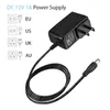 ANPWOO AC 100-240V Ingång DC 12V 1A Utgångsströmförsörjning EU Plug Power Adapter Charger för CCTV Security IP/AHD/analog kamera