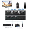 Ny KVM-switch Dual Monitor HDMI-kompatibel 2 i 1 ut KVM Switcher 4K 60Hz Ultra HD Switch Share Printer Keyboard Mouse-HDMI-kompatibel