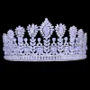 Colliers CZ Tiaras Tall Crowns Accessoires de mariage Femmes Zircon Hair Bijoux Queen Party Champagne Headress Birdday Party Cadeaux