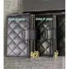 荷物バッグチェーンバッグ高品質のデザイナーバッグブラックウォレットリアルレザーラグジュアリー女性財布フォールドカードジッパー女性クラッチウォール5866