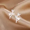 Studörhängen Ventfille 925 Sterling Silver Bird Branch for Women Forest Creative Trendy Party Jewelry Accessories 2024