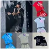 2024 Designer Man Syna World Short set High Street Fashion Moda Hip-Hop Tshirts Conjunto de camisetas de camiseta impressa de camiseta curta