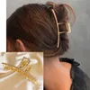 Haarclips Barrettes Modieuze onregelmatige metalen clip Vintage Crab Simple Geometry Bucket Headband