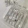 Glitzernägel 10pcs Luxus gefälschte Nagelspitzen Frauen Wearable Press auf Nägeln mit goldenem Glitzer Diamant Full Cover