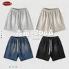 Mäns shorts ZODF Fashion Spring/Summer 300GSM Mens unisex Retro Loose Edge Monkey Wash Street Clothing HY0784 Q240427