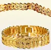 Osobowość Bransoletki 18K Gold Wheat Wyster Link Bangles wystawna punk -punkowa biżuteria dla mężczyzn Kobiety Bransoletka Kubańska Accessorie5790531