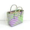 Candy Colored Basket Plastic Woven Beach Colorful Handbag New Women's Leisure Bag purses designer handbags sale