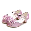 10 цветов Детские принцесса Сандалии детские девочки свадебная обувь для туфли на высоких каблуках обувь для ботинок золотые розовые синие серебряные туфли для девочек 240415