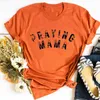 Women's T Shirts Praying Mama Shirt Christian Women Clothes Mom Tee Faith Clothing Mothers Day Tops For L