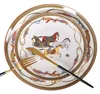 Middagsplattor Luxury War Horse Bone China Kina servis uppsättning Royal Feast Porcelain Western Plate Dish Dish Home Decoration Wedding Presents7617073