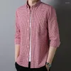Chemises décontractées pour hommes 2024 Arrivée Cotton Classic Claid Vêtements Plaid de haute qualité