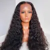 Synthetische pruiken 2024 NIEUW LAATS VOOR PAG 26 inch 180 Dichtheid Quiry Curly Synthetic Deep Water Waves geschikt voor zwarte vrouwen vooraf getrokken babyhaar Q240427