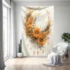 Tapestries tapestry custom Moon Universe Series bakgrund hängande tyg insblommor nordisk hemdekoration vardagsrum sovrum tapestries