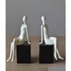 Kunsthandwerk hochgrades Kunsthandwerk moderne minimalistische Kunstfiguren Buchenden studieren kreatives Bücherregalbuch Home Furnier Bookend Deco dhnu1
