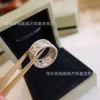 Designer brand V Gold Plated Midas High Quality kaleidoscope Ring with Diamond Beads for Women Lucky Grass Jewelry with logo