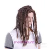 Nowy reggae Dirty Braid Wig Dance Cosplay Brown Ponytail