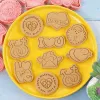 Moulds 8 Pieces Valentine's Day Biscuit Mold LOVE Envelope Shape Sandwich Cookie Mold Plastic Cookie Cutter Cookie Stamps Baking Mold