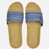 Slippers Linen São de verão Sandals internas Sandálias masculinas Mulheres unissex primavera e outono casais que aterrissam convidados linho sem deslizamento