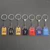 Klapetyki sportowe koszykówka Klapka prosta cyfrowa koszulka Key Ring Boy Graduation Fani prezentu