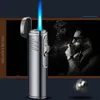 Partihandel Anpassad Ierable Windproect Torch Lighter Jet Flame Cigar Lighter Refillable Butane utan gas