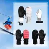 Handschoenen snowboardhandschoenen winter verdikt warm handmasker aanraakscherm waterdicht slijtvast leer in vijf vingers rijden