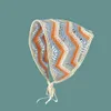 Bandanas Durag stickat triangel pannband mode liten blomma handgjorda krokade pannband handduk fransk landsbygd stil pannband hatt flicka 240426