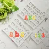 Formar 3D Letter Number Silicone Fondant Mögel Chokladkaka Mögel Kakan Dekorera DIY Tools Jelly Cookies Bakning Printing Mold 2023