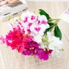 Fleurs décoratives fausse fleur fleur écologique sans fade en fausse soie 15 têtes décoration orchidée papillon romantique pour la maison