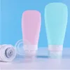 Nouveau jeu de bouteille d'emballage de gel de silice en forme de ventilateur 2024 pour voyages de bouteille en silicone de sous-coffret esthétique pour la bouteille en silicone cosmétique pour la bouteille de silicone cosmétique