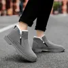 Bottes Snoi d'hiver pour hommes Side Zipper Talon Chunky Keep Warm Men's Plus Velvet Cotton Chaussures Outdoor Casual Mas