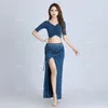 Stage Wear Belly Dance Top Skirt Set Performance Oriental Clothes Long Suit Costume Party Dancer Outfit Sexy Women