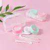 Contactlens Accessoires 1Set Plastic Contact Lens Doos Holder Leuke kleine mini Tweezer Stick Eyewear Bag Container Contactlenzen Soak Opslag Random D240426