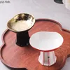 Тарелка с высокой тарелкой димсам для блюда для чая для чая для десерта закуски для салата из пудинга пудинг сашими диск