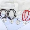Charm Bracelets DIY Gift Female Good Friend Men Small Pendant Original Gifts Hand Woven Friendship Metal Rhinestone Rope Chain Fashion