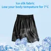 Women's Shorts High Waist Ice Silk Acetate Shorts Pants Womens Summer Thin Satin Cropped Pants Casual Loose Plus Size Pajamas Women Shorts d240426