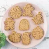 Formar Christmas Cartoon Biscuit Mold 8 PCS/Set Cookie Stamp Santa Snowman Tree Owl Castle Pumpkin Witch Halloween Bakningsverktyg