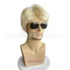 Wig MENS WIG 613 Calco corto in oro chiaro Meccanismo pieno Meccanismo chimico in fibra testa