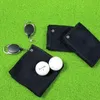 2024 Microfiber double-sided fleece golf towel cotton golf club wipe towel easy drawstring hook towel square towelfor double-sided fleece towel