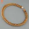 Colares de jóias finas 12 mm 18k Chain de corda dourada gelada VVS Missanite Rock Chain Chain Hiphop Colar para mulheres