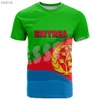 T-shirts voor heren aangepaste naam Eritrea African Flag Tribe Vintage Tattoo Harajuku 3dprint Summer Vintage Casual T-shirt T-shirt T-shirt X2XW