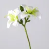 Fleurs décoratives artificielles fausses plantes nordic 3d simulé réel tactile arrangement floral fleur de lys en soie pour décoration de mariage à la maison