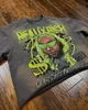 Amerikan Retro Hiphop Sokak Figür Baskı artı boyutu Tshirt Gotik Kısa Kısa Kollu Kadın Çift Top Y2K 240417