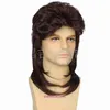 Hot Selling Mens Mullet Head Wig Rock Style Fluffy Short Curly Hair Synthetische vezelhoes