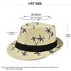 Berretti all'ingrosso Estate 2024 Short Brim Fedoras Panama Beach Straw Cappone jazz Cappello Coconut Tree Sun Men Women Sunhat Chapeau Paille